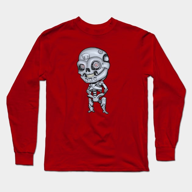 Baby Terminator Long Sleeve T-Shirt by zacksmithart